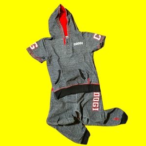 Boys 2pc set, COOGI, size 7, Black/Red/White